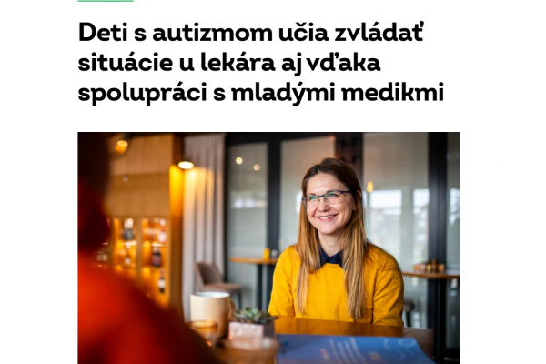 Deti s autizmom učia zvládať situácie u lekára aj vďaka spolupráci s mladými medikmi