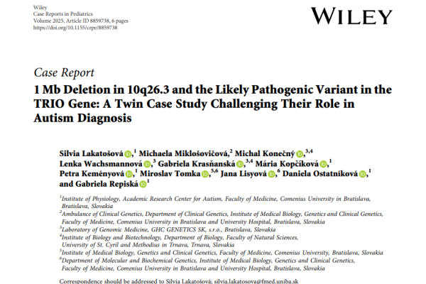 1 Mb Deletion in 10q26.3 and the Likely Pathogenic Variant in theTRIO Gene: A Twin Case Study Challenging Their Role inAutism Diagnosis